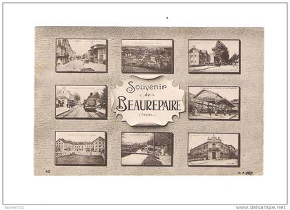 BEAUREPAIRE - SOUVENIR DE  BEAUREPAIRE - MULTIVUE (train, école.. )