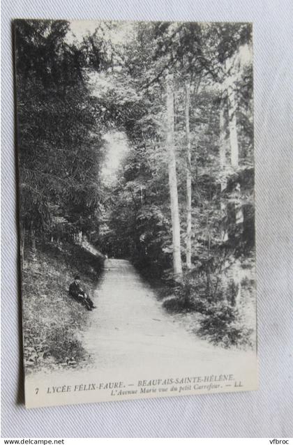 Beauvais sainte Hélène, lycée Félix Faure, l'avenue Marie vue du petit carrefour, Oise 60