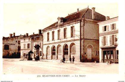 carte 1930 BEAUVOIR SUR NIORT / LA MAIRIE