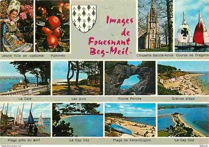 29 - Fouesnant - Beg Meil - Multivues - Blasons - Flamme Postale - Voir Scans Recto Verso