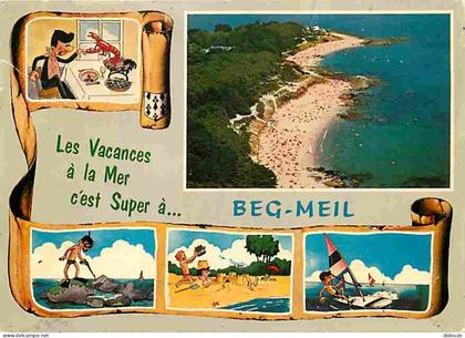 29 - Fouesnant - Beg Meil - Multivues - Carte humoristique - Voir Scans Recto Verso