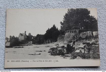 Cpa 1929, Beg Meil, vers la villa de Ker Alor, Finistère 29