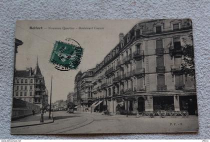 Cpa 1913, Belfort, nouveau quartier, boulevard Carnot, Territoire de Belfort 90