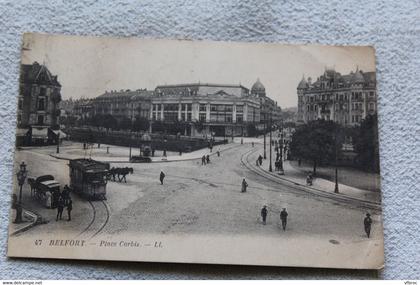 I110, Cpa 1921, Belfort, place Corbis, Territoire de Belfort 90