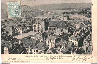 CPA Carte Postale France Belfort Siège de Belfort Vue de la ville bombardée 1906 VM79156
