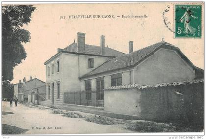 Carte Postale Ancienne de BELLEVILLE SUR SAONE