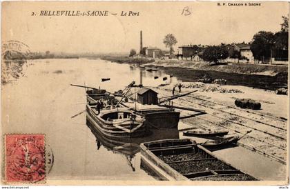 CPA BELLEVILLE-sur-SAONE Le Port (444179)