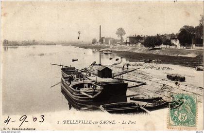 CPA BELLEVILLE-sur-SAONE Le Port (444207)