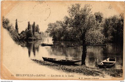 CPA BELLEVILLE-sur-SAONE Les bords de la SAONE (444185)