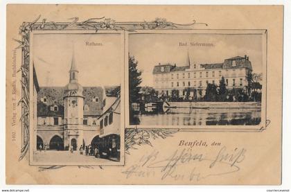 CPA - BENFELD (Haut Rhin) - Gruss aus Benfeld - Rathaus - Bad Siefermann - 1899