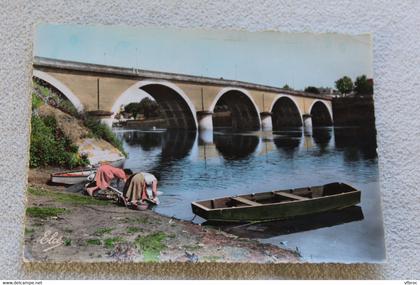 Cpm 1963, Bergerac, le pont sur la Dordogne, Dordogne 24