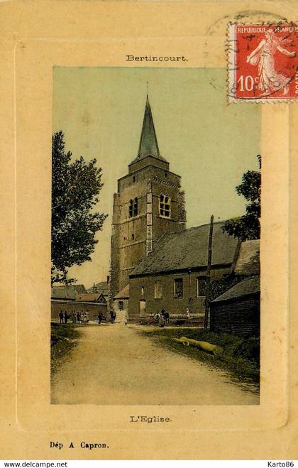 bertincourt * rue et église du village * villageois