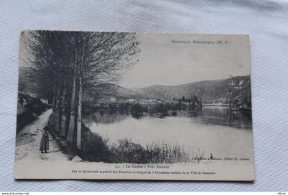 Cpa 1918, Besançon, le Doubs à port Douvot, Doubs 25