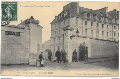 CPA BESANCON - Caserne Ruty - Ed. Toulet , Besançon n°62 ( Plaques Jougla )