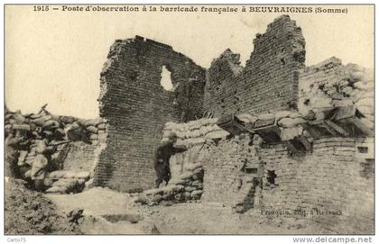 Beuvraignes 80 - Barricades Ruines - Militaria