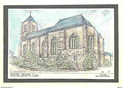 62 - Beuvry - L'Eglise - Peinture de Yves Ducourtioux - Carte Neuve - CPM - Voir Scans Recto-Verso