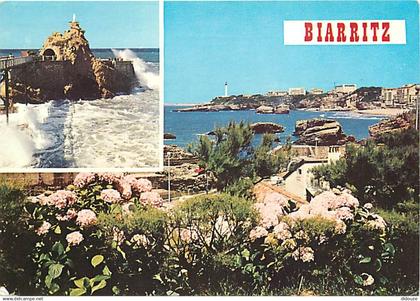 64 - Biarritz - Multivues - Fleurs - Flamme Postale de Biarritz - CPM - Voir Scans Recto-Verso