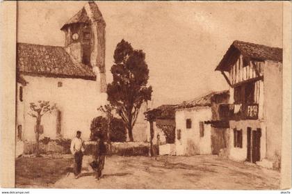 CPA BIDART L'Eglise et la Mairie de Bidart (1142461)
