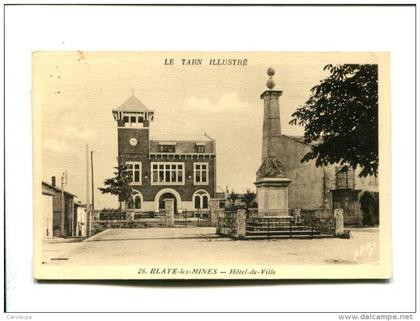 CP  BLAYE LES MINES (81) hotel de ville