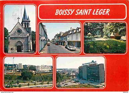 94 - Boissy Saint Léger - Multivues - Automobiles - Eglise - Flamme Postale de Boissy Saint Léger - CPM - Voir Scans Rec