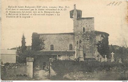 47 - Bon Encontre - Eglise Sainte Radegonde - CPA - Oblitération ronde de 1918 - Voir Scans Recto-Verso