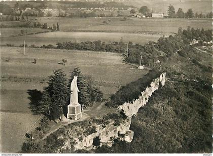 47 - Bon Encontre - Vue aérienne - La Vierge du Rocher et le Calvaire - Mention Photographie véritable - Carte dentelée