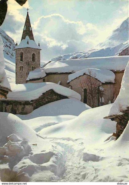 73 - Bonneval sur Arc - L'Eglise - Hiver - Neige - CPM - Voir Scans Recto-Verso