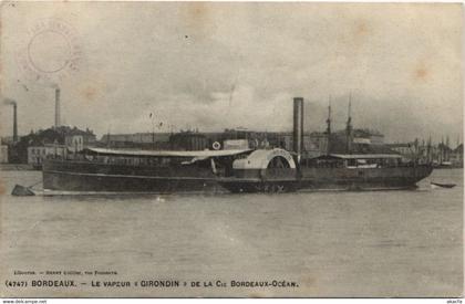 CPA BORDEAUX-Le Vapeur Girondin de la Cie BORDEAUX Océan (28087)