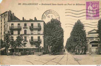 92 - Boulogne Billancourt - Billancourt - Boulevard Jean-Jaurès au Pont de Billancourt - CPA - Etat croquée - Voir Scans