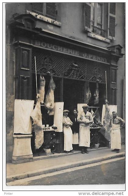 BOURG EN BRESSE - Devanture de magasin - BOUCHERIE PENNY - CARTE PHOTO