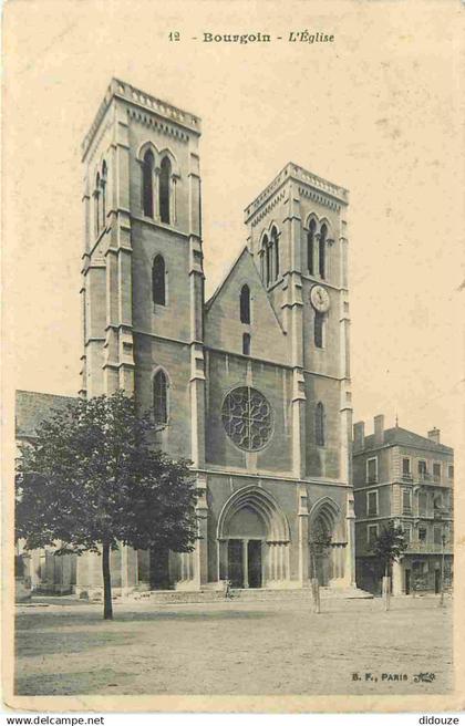 38 - Bourgoin - L'Eglise - CPA - Voir Scans Recto-Verso