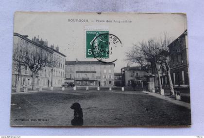 Cpa 1910, Bourgoin, place des Augustins, Isère 38