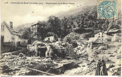 Carte  Postale  ancienne de  BOZEL - Catastrophe du 16 juillet 1904