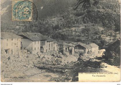 Carte  Postale  ancienne de  BOZEL - Catastrophe du 16 juillet 1904