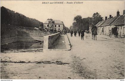 CPA BRAY-SUR-SOMME Route d'Albert (25545)