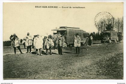 CPA - Carte Postale - France - Bray sur Somme - Convoi de Ravitaillement - 1915 (D12987)