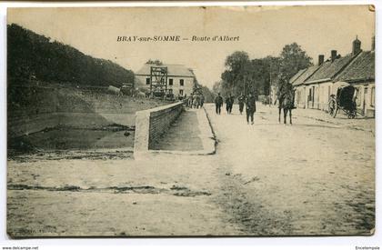 CPA - Carte Postale - France - Bray sur Somme - Route d'Albert - 1914 ( I10810)