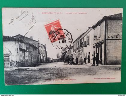 bressols , avenue de labastide et mairie et école 2 cartes