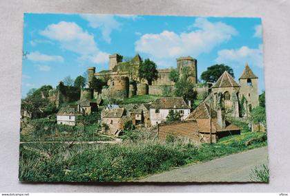 Cpm, Bretenoux, château de Castelnau et sa vieille église, Lot 46