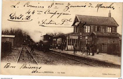 CPA BRETEUIL - La Gare (211275)