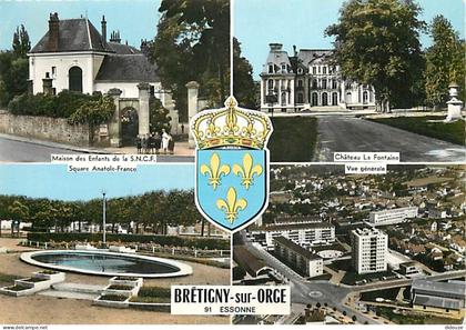 91 - Brétigny sur Orge - Multivues - Blasons - CPSM grand format - Voir Scans Recto-Verso