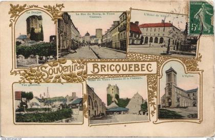 CPA Souvenir de BRICQUEBEC - collage (149620)