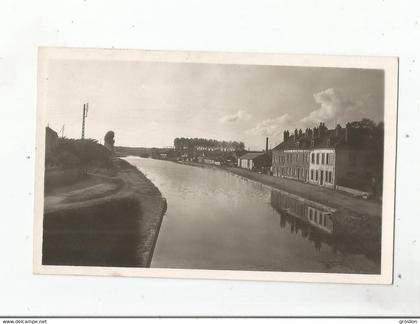 BRIENON SUR ARMANCON (YONNE)  CARTE PHOTO LE CANAL DE BOURGOGNE (ETS ANTHRACITE CHARBONS M DENIS)