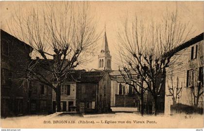 CPA AK BRIGNAIS Église vue du Vieux Pont (444124)