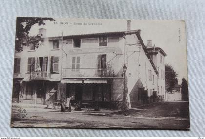 Cpa 1926, Bron, route de Grenoble, Rhône 69