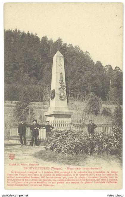 Cpa Brouvelieures - Monument Commémoratif