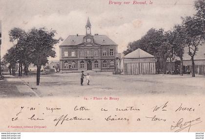 A9-59) BRUAY SUR ESCAUT - NORD - PLACE DU BRUAY  - EN 1905 - ( 2 SCANS )