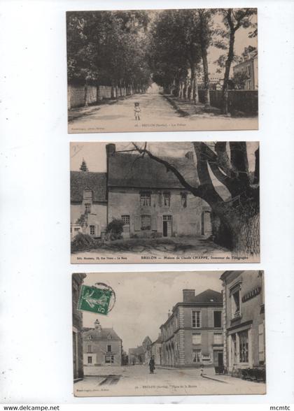 3 CPA -  Brulon  -(Sarthe )