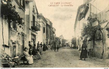 cadalen * la grand rue * villageois * commerces magasins