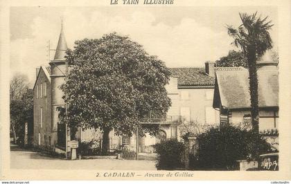 CPA FRANCE 81 "Cadalen, Avenue de Gaillac".